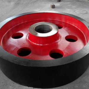 jaw crusher flywheel heavy casting spare part for crushing equipment