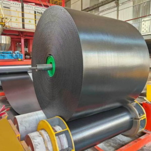 Rubber conveyor belt for cement plant bulk material conveying