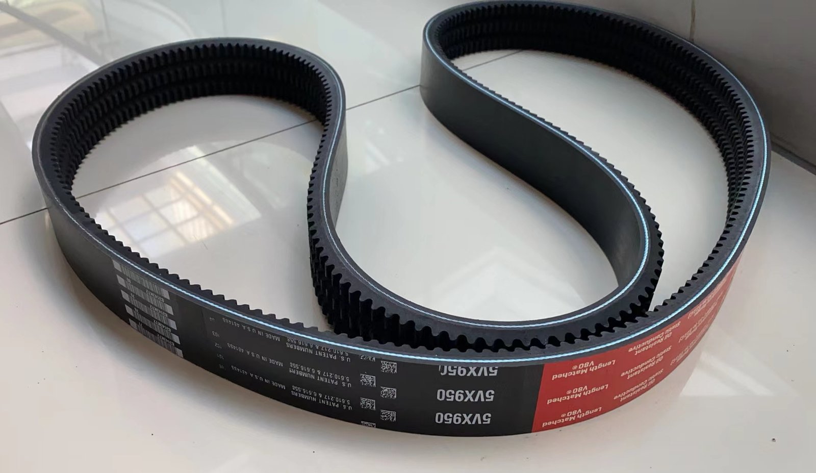5VX950 cogged narrow V belt, heavy duty toothed rubber V-belt for cement plant high speed transmission 5VX950 cogged narrow V belt, heavy duty toothed rubber V-belt for cement plant high speed transmission