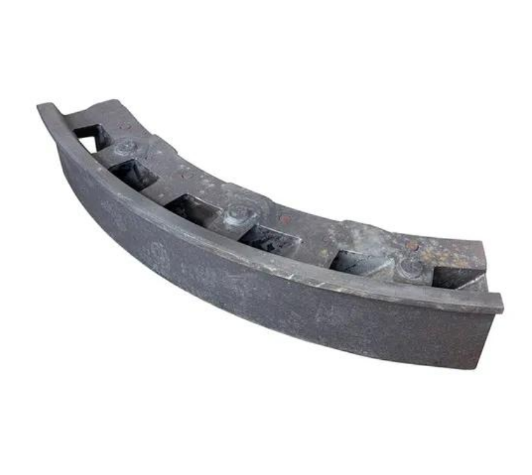 Single segment vertical roller mill nozzle ring, integrated casting type with inner air guide slots Single segment vertical roller mill nozzle ring, integrated casting type with inner air guide slots