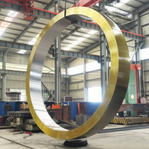 Cast steel rotary kiln riding ring (supporting band /tyre), heavy load component for cement rotary kiln