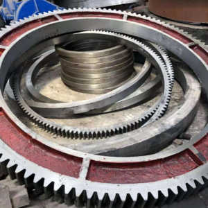 Split cast steel rotary kiln girth gear, large ring gear for cement rotary kiln drive system