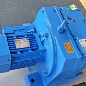 `Heavy duty helical gear reducer integrated with motor, helical reduction gearbox for cement plant belt conveyor heavy load transmission`