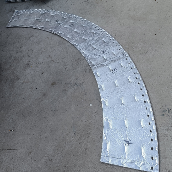 High temperature flexible fish scale sealing sheet for rotary kiln head and tail seal, stainless steel outer layer with heat-resistant filler