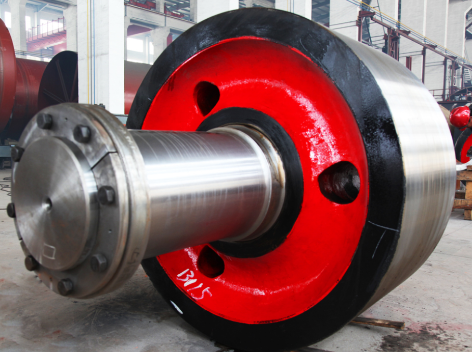 Rotary kiln supporting roller assembly, cast steel kiln support roller with shaft for cement rotary kiln Rotary kiln supporting roller assembly, cast steel kiln support roller with shaft for cement rotary kiln