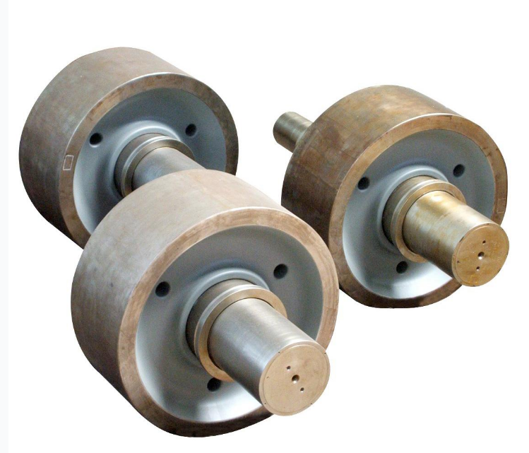 Cement rotary kiln supporting roller, cast steel kiln roller with shaft, spare parts for rotary kiln Cement rotary kiln supporting roller, cast steel kiln roller with shaft, spare parts for rotary kiln