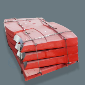 Single piece vertical mill table liner with red anti-rust paint, high chromium alloy wear spare parts for cement vertical roller mill