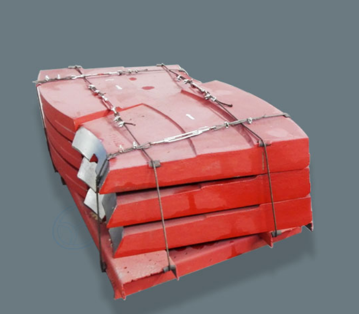 Single piece vertical mill table liner with red anti-rust paint, high chromium alloy wear spare parts for cement vertical roller mill