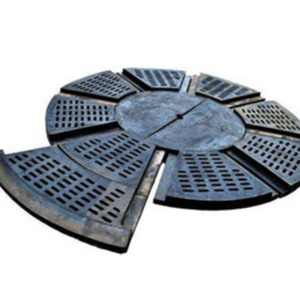 Ball mill partition plate diaphragm, segmented high manganese steel grate casting for multi‑chamber cement ball mill